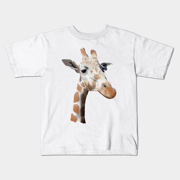 Beautiful Giraffe Art Kids T-Shirt by MamaODea